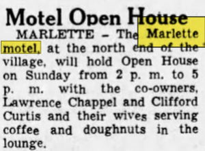 Marlette Motel - Jan 1955 Open House (newer photo)